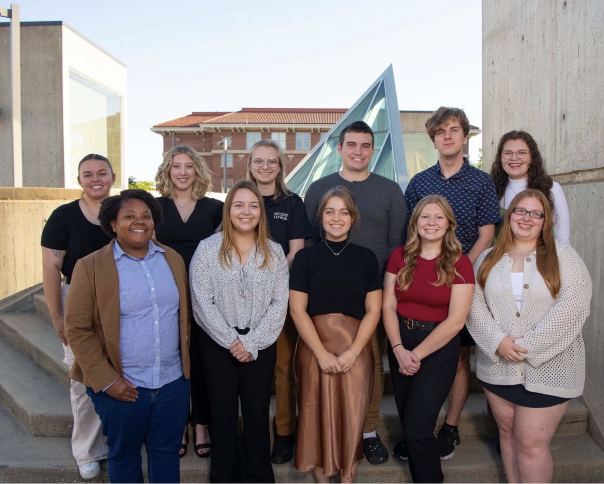 The UNI Speech team consists of nine students from diverse backgrounds that compete in public speaking events across the Midwest. The team has had a great start to the season, receiving several top-three rankings in their first two competitions. 